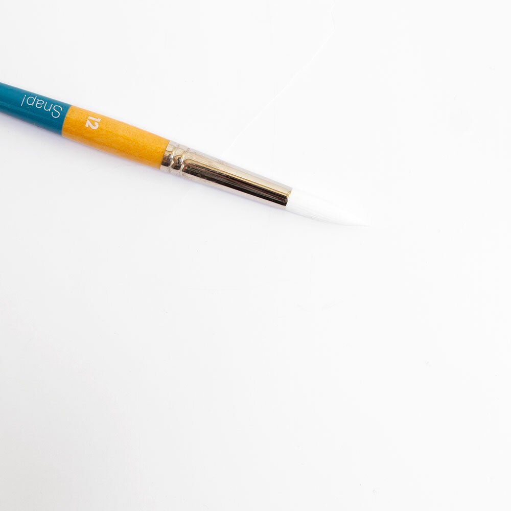 Princeton, White, Brush, Art & School, Snap White Taklon Round, 12, 402244